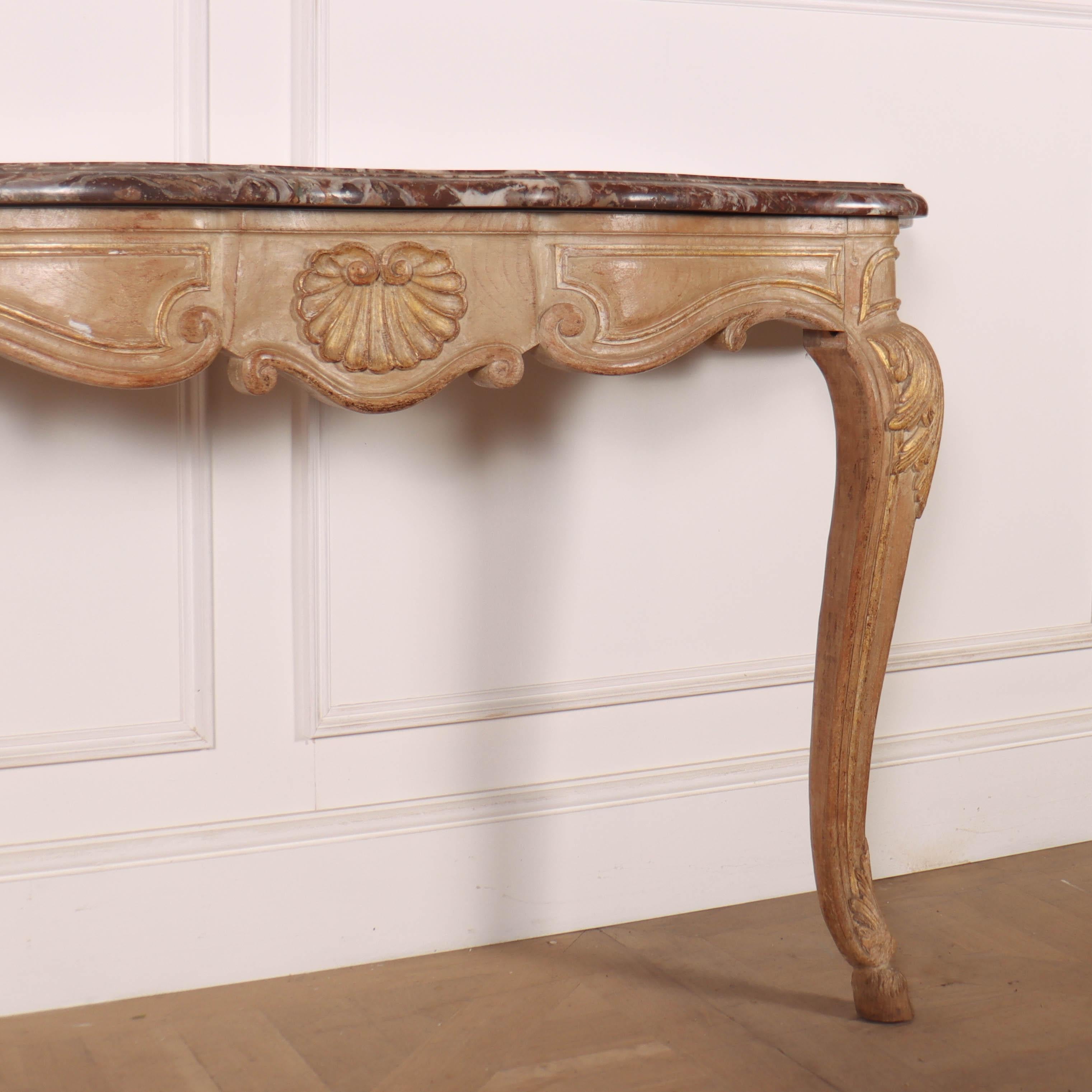 French Marble Top Console Table In Good Condition For Sale In Leamington Spa, Warwickshire