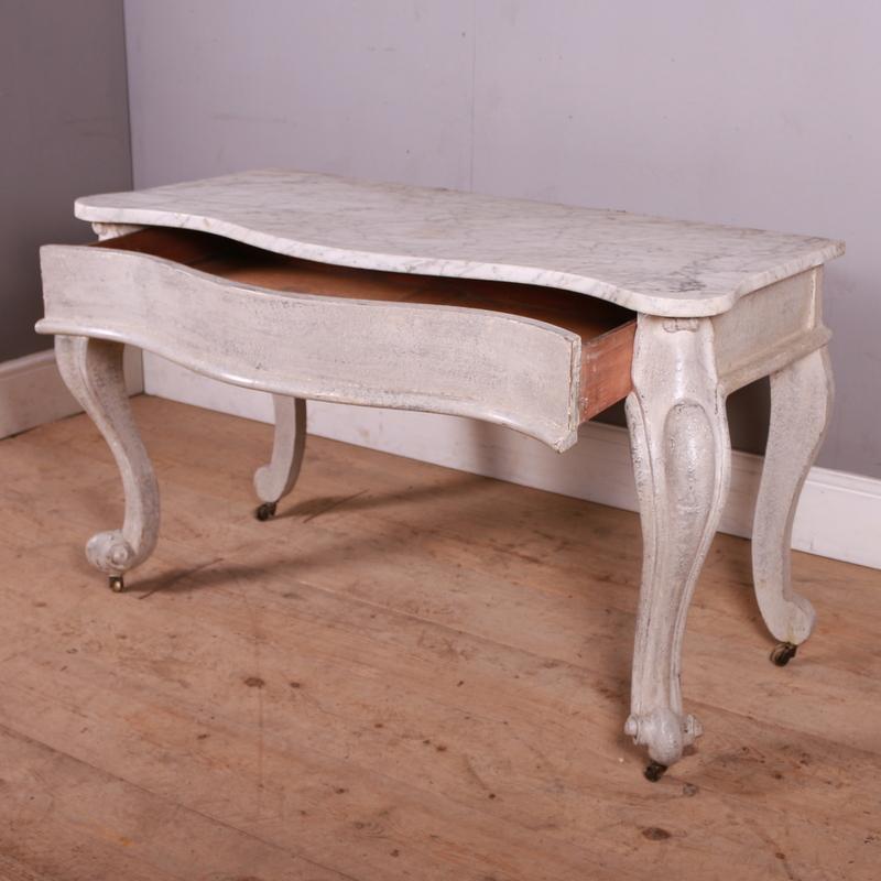 French Marble Top Console Table 2