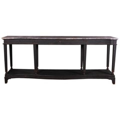 French Marble-Top Console Table