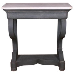 French Marble Top Console Table