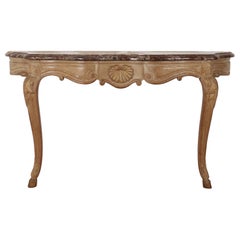 French Marble Top Console Table
