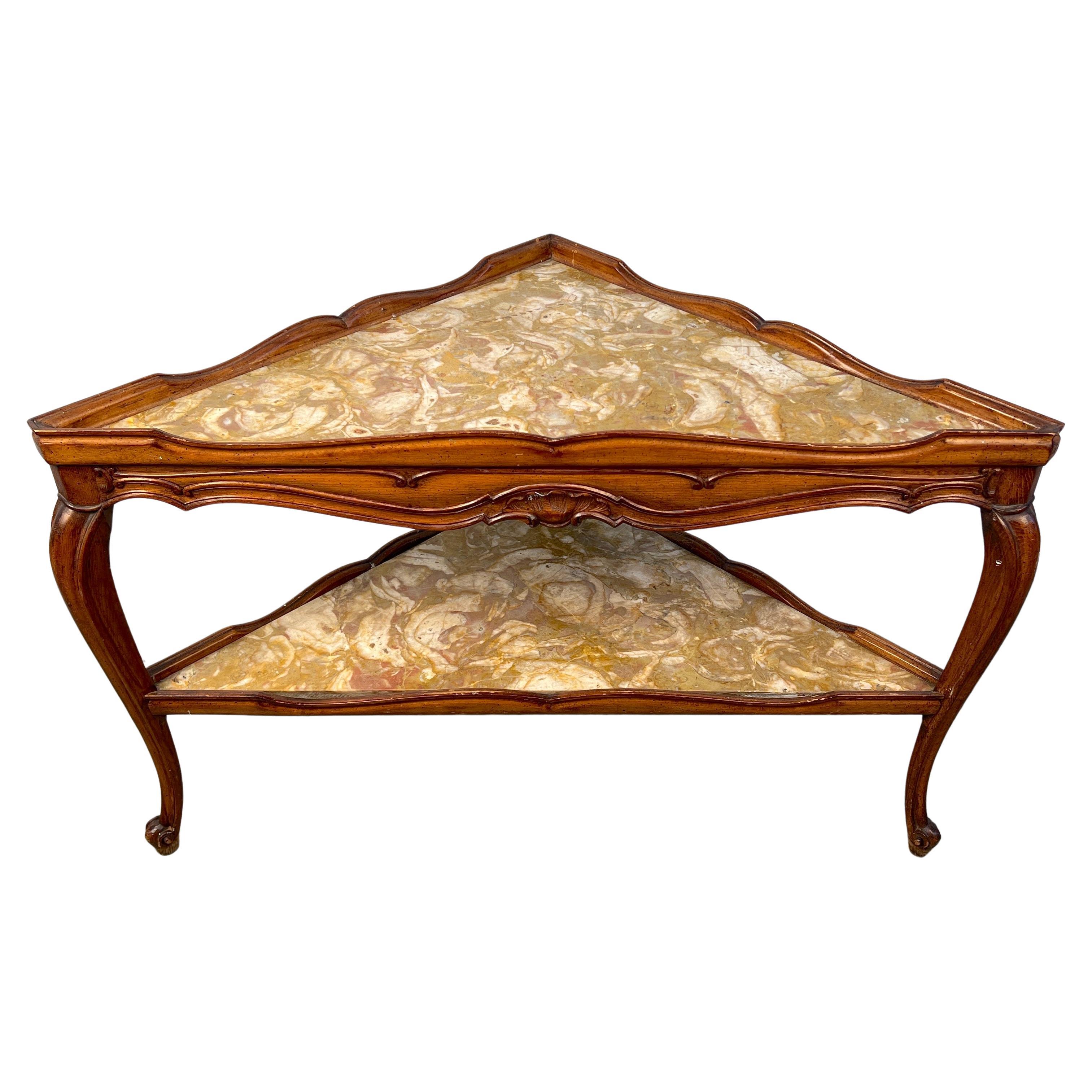 Table d'angle en marbre français en vente