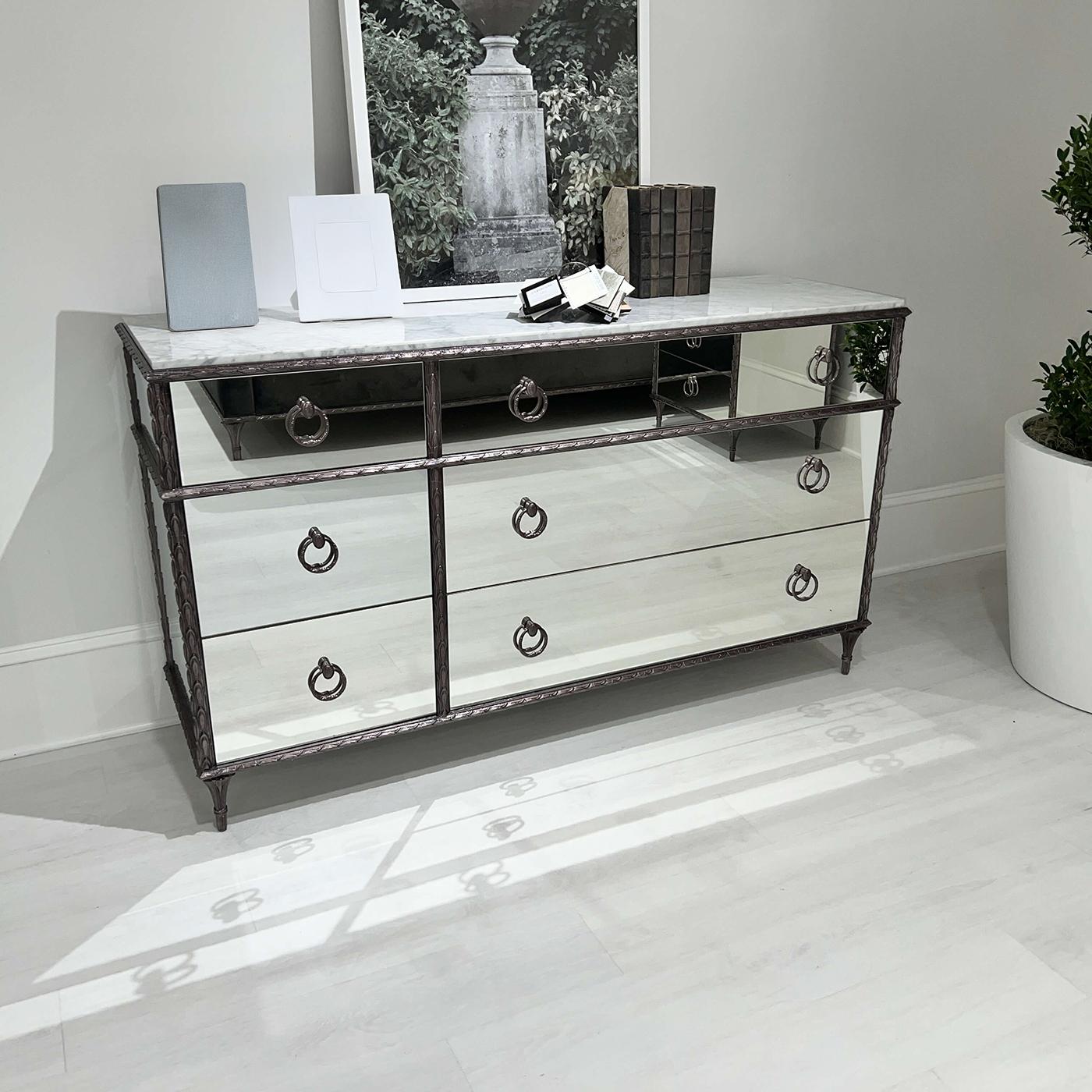 Contemporary French Marble Top Dresser For Sale