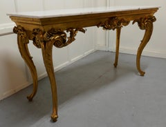 French Marble Top Gilt Centre Table
