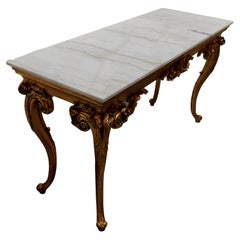 French Marble Top Gilt Centre Table