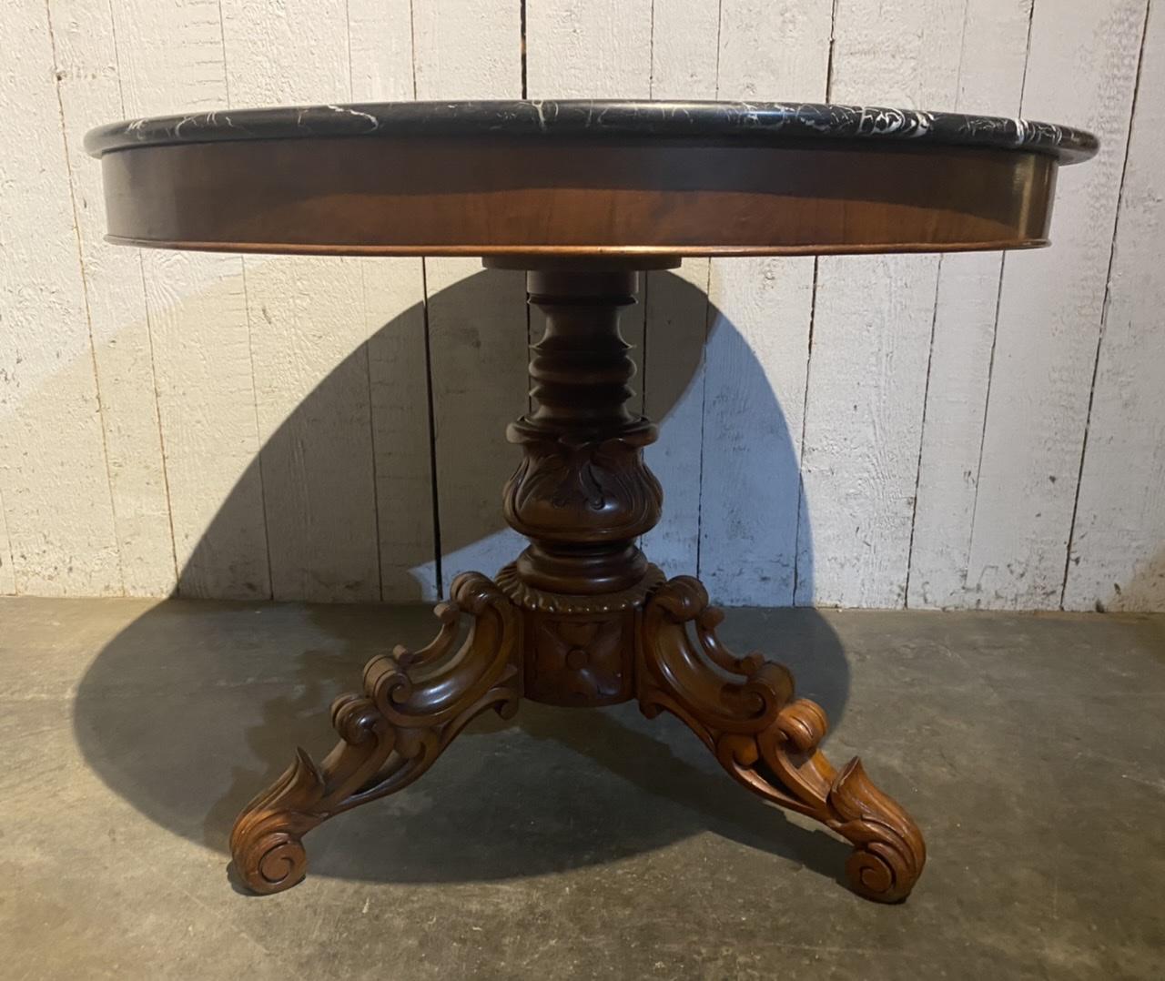 French Marble Top Gueridon Centre Table 7