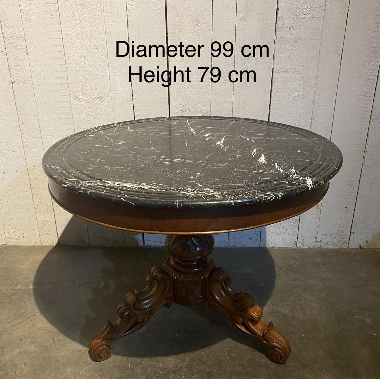 French Marble Top Gueridon Centre Table 2