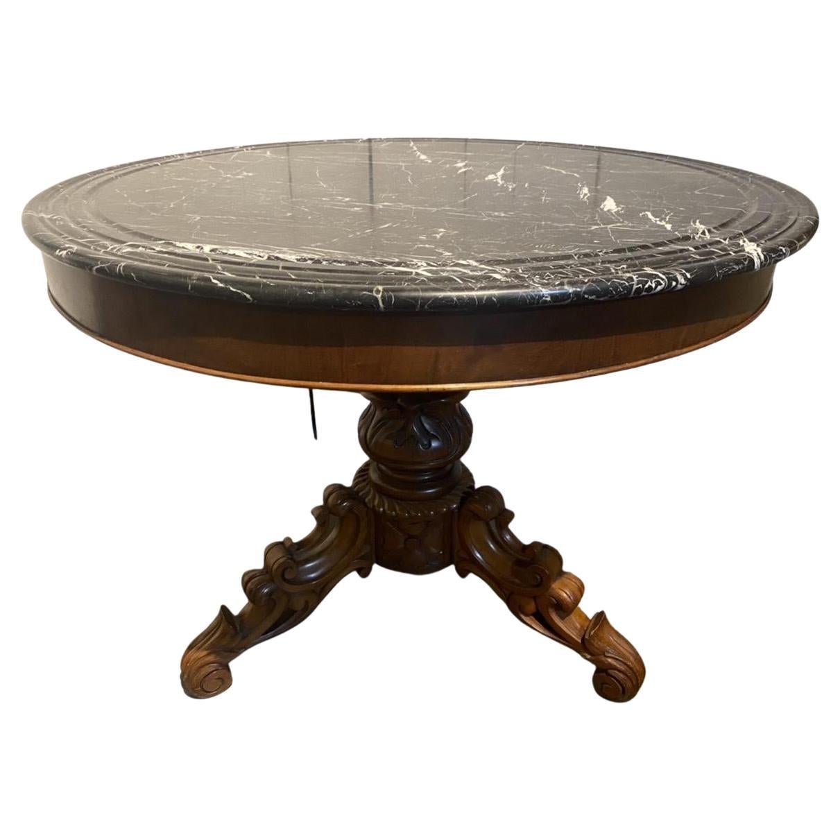 French Marble Top Gueridon Centre Table