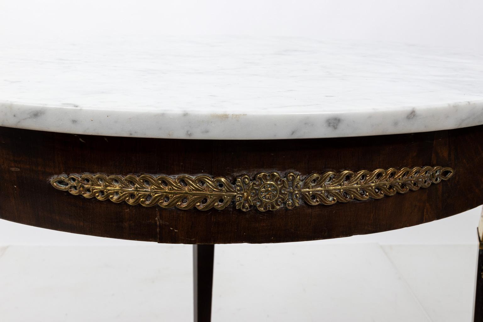 French Marble-Top Gueridon Table 6