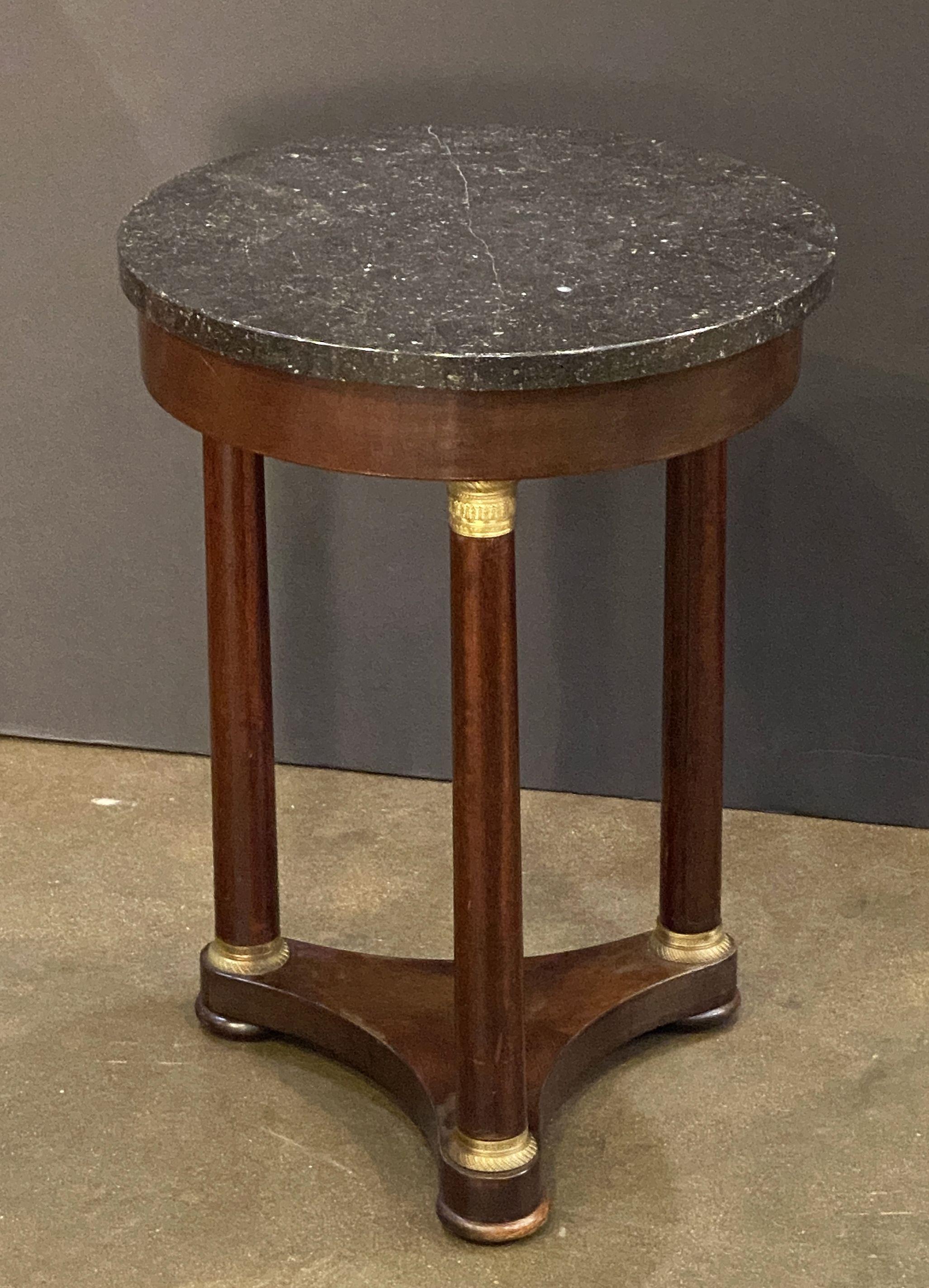 French Marble-Top Gueridon Table or Guéridon in the Empire Style For Sale 3