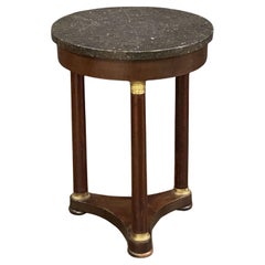 Antique French Marble-Top Gueridon Table or Guéridon in the Empire Style