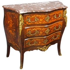French Marble-Top Kingwood Commode
