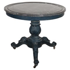 French Marble Top Painted Gueridon