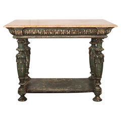 French Marble Top Pastry Table