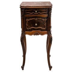 French Marble-Top Rosewood Commode
