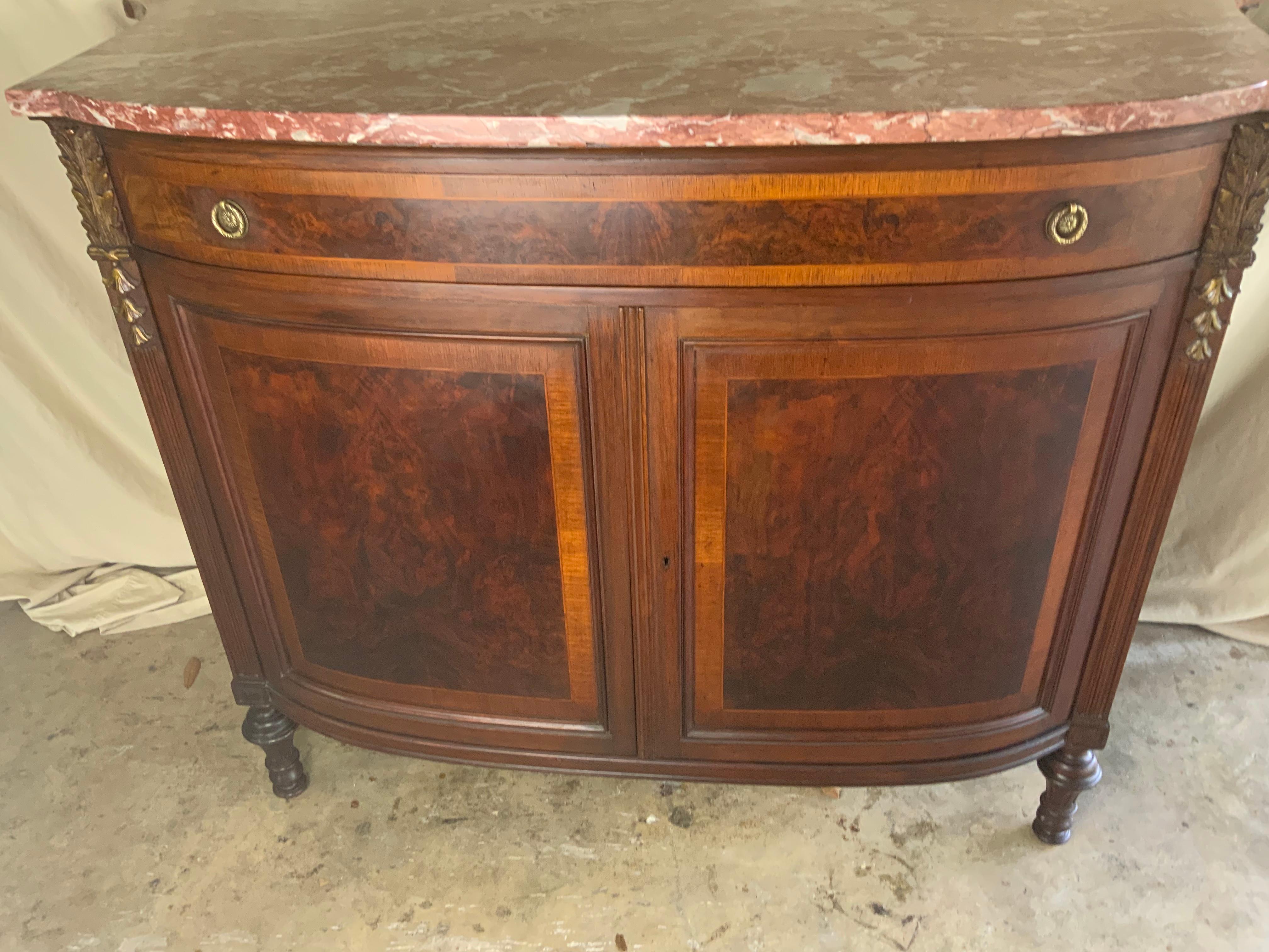 French Marble Top Server / Linen Press 4