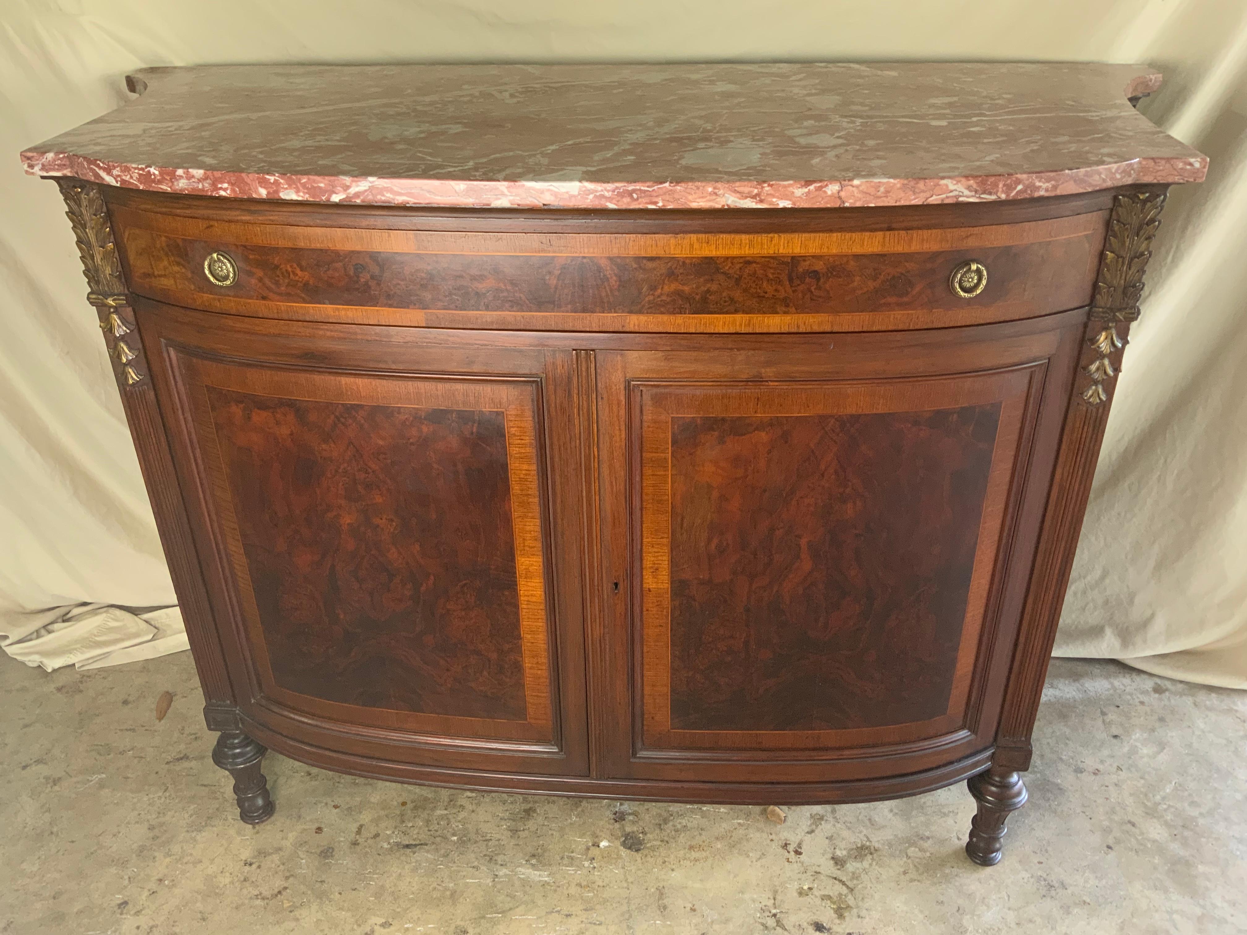 French Marble Top Server / Linen Press 3