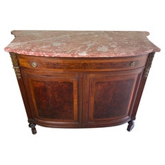 French Marble Top Server / Linen Press