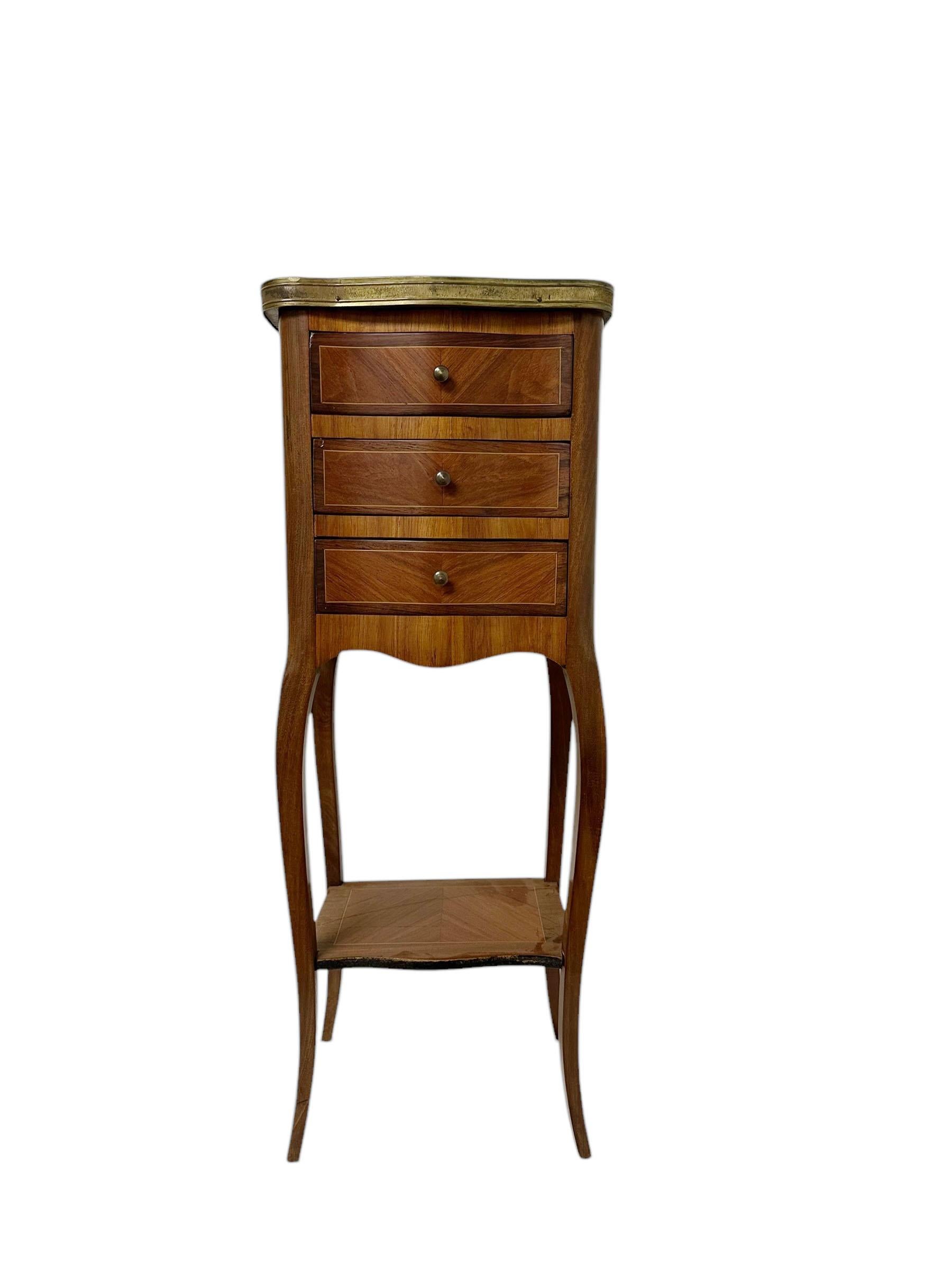 French Marble Top Side Table For Sale 2