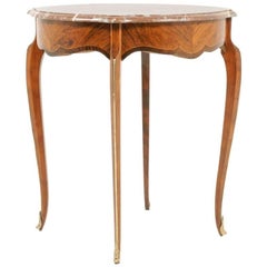 French Marble-Top Side Table 