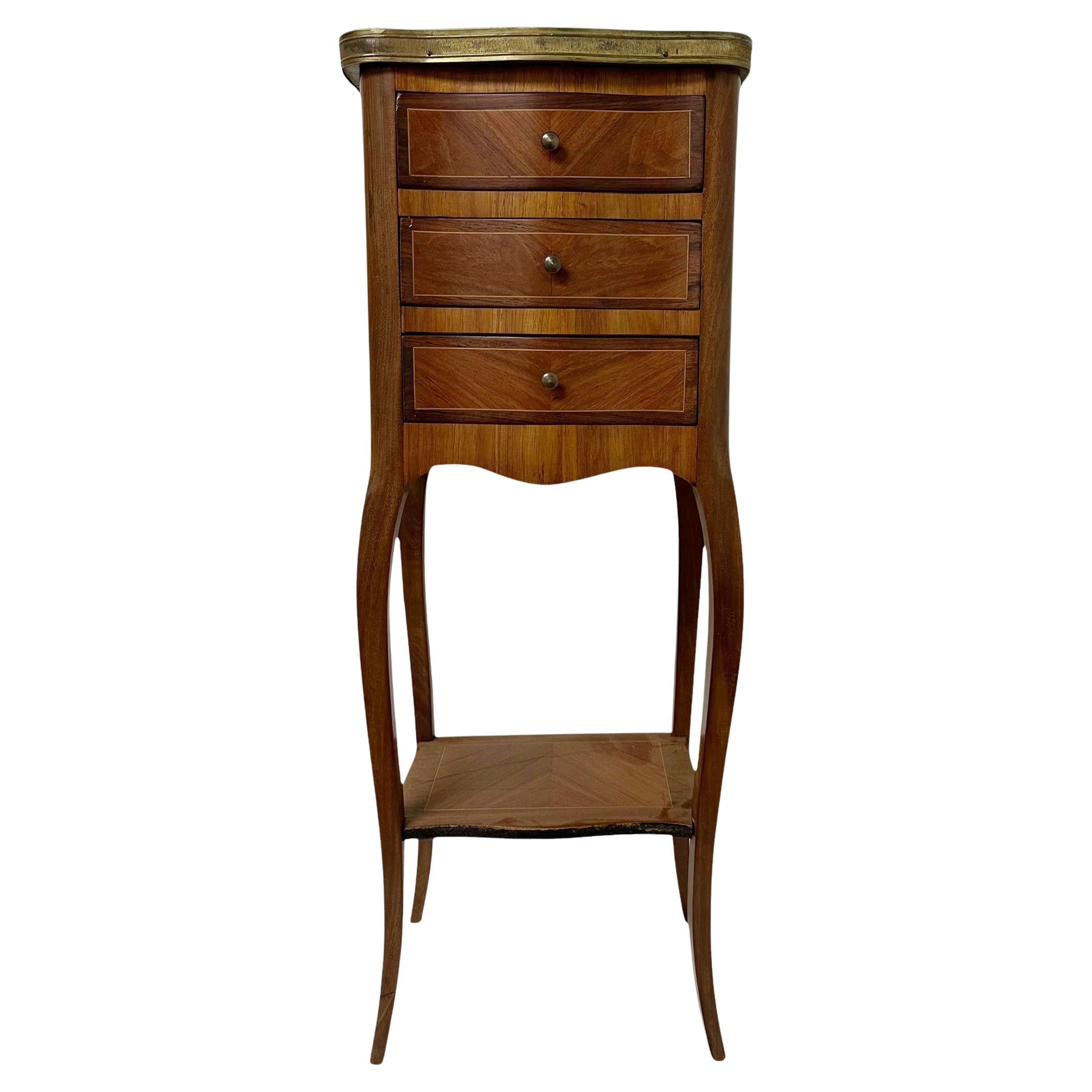 French Marble Top Side Table