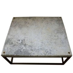 French Marble-Top Table on Iron Base, circa 1880