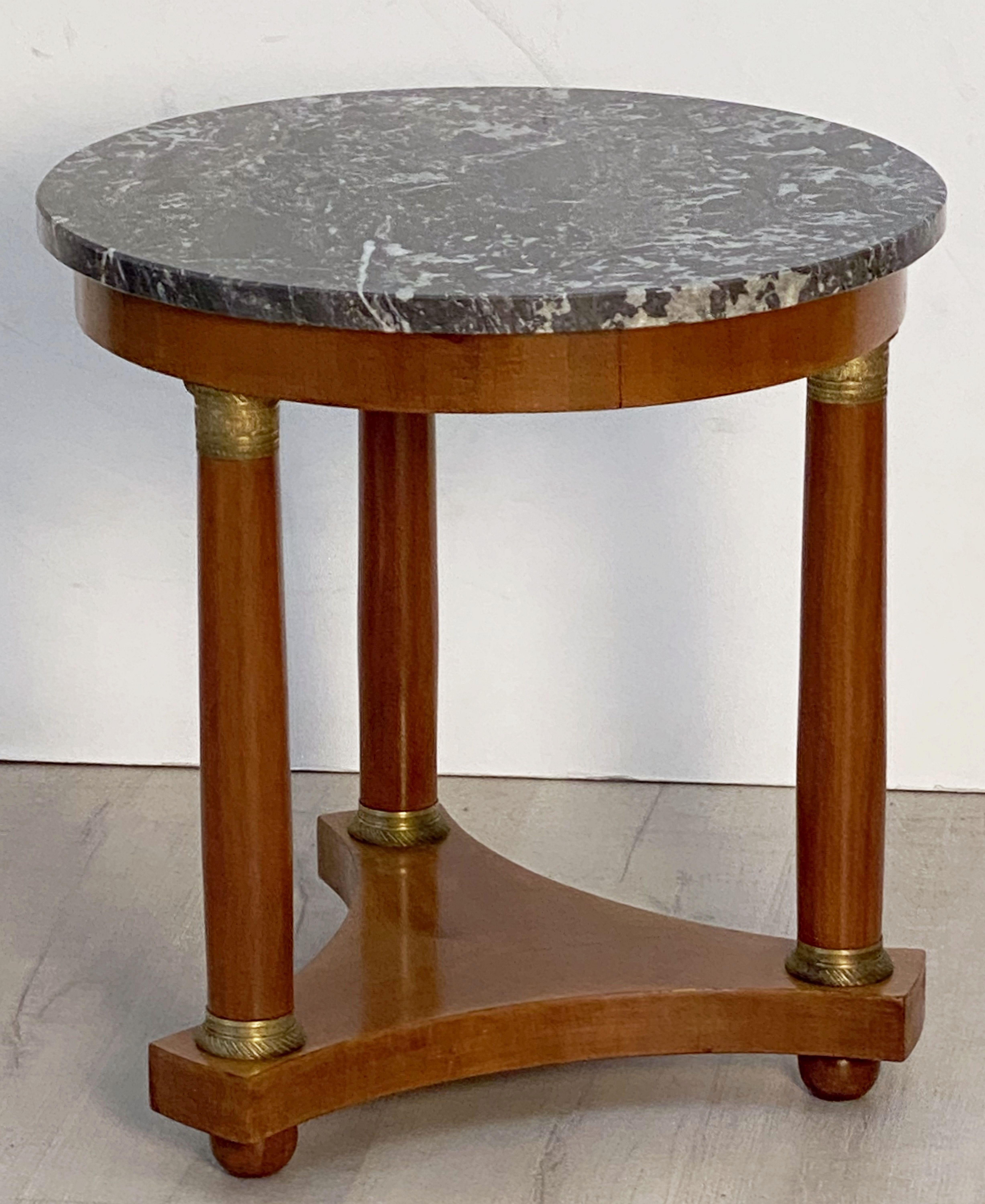 French Marble-Top Table or Guéridon in the Empire Style 6