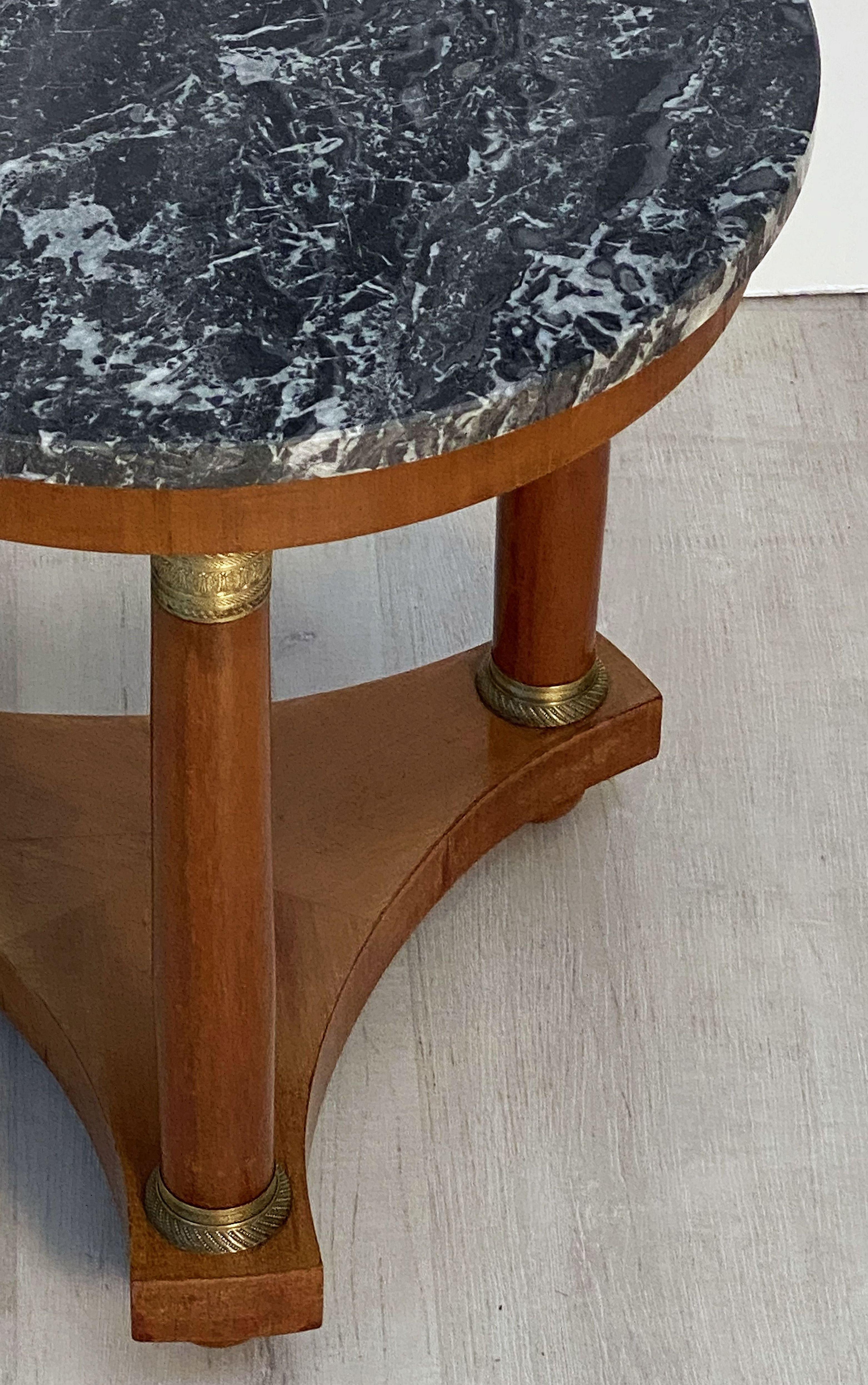 French Marble-Top Table or Guéridon in the Empire Style 9