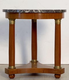 French Marble-Top Table or Guéridon in the Empire Style