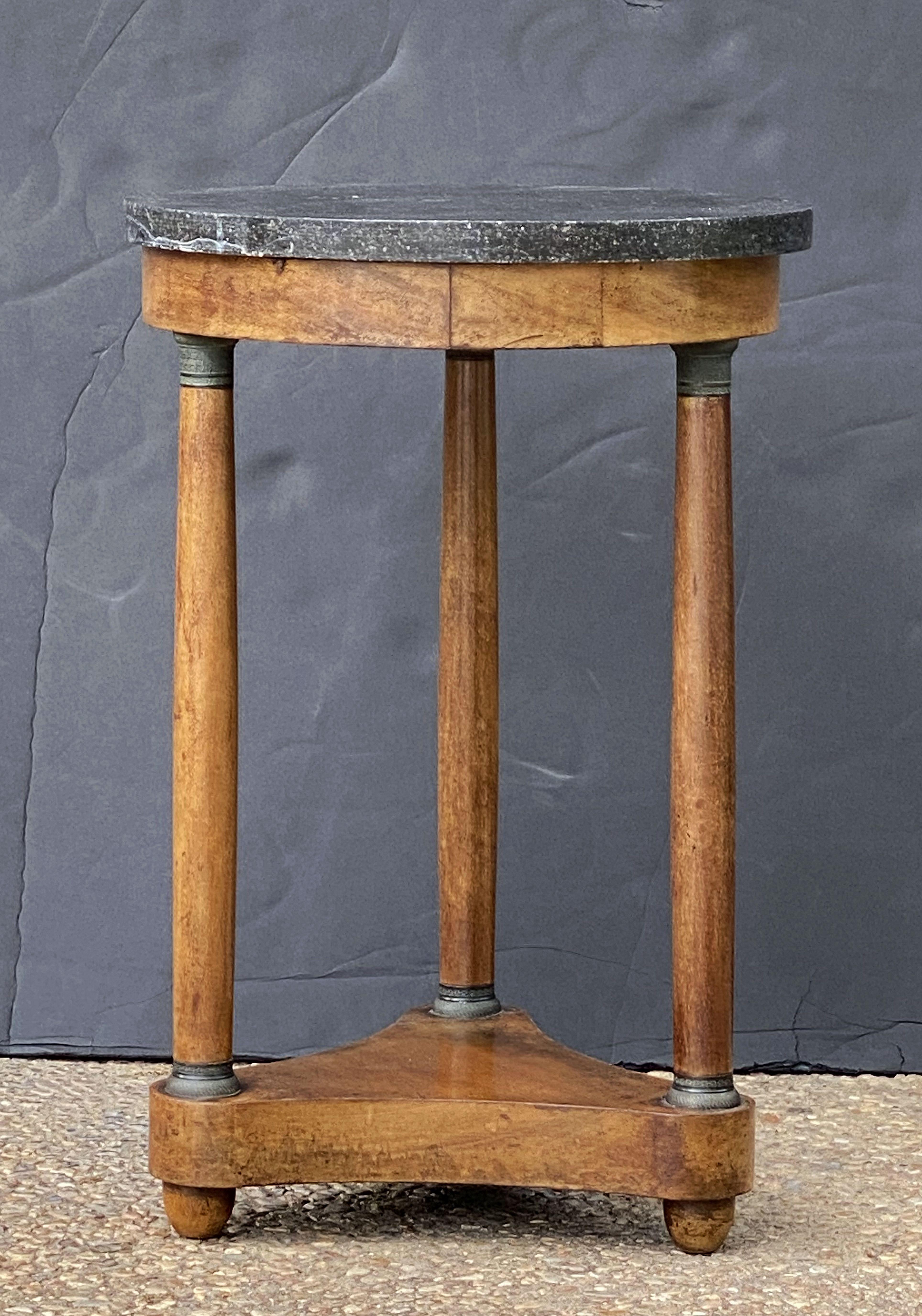 French Marble-Top Table or Guéridon in the Empire Style In Good Condition In Austin, TX