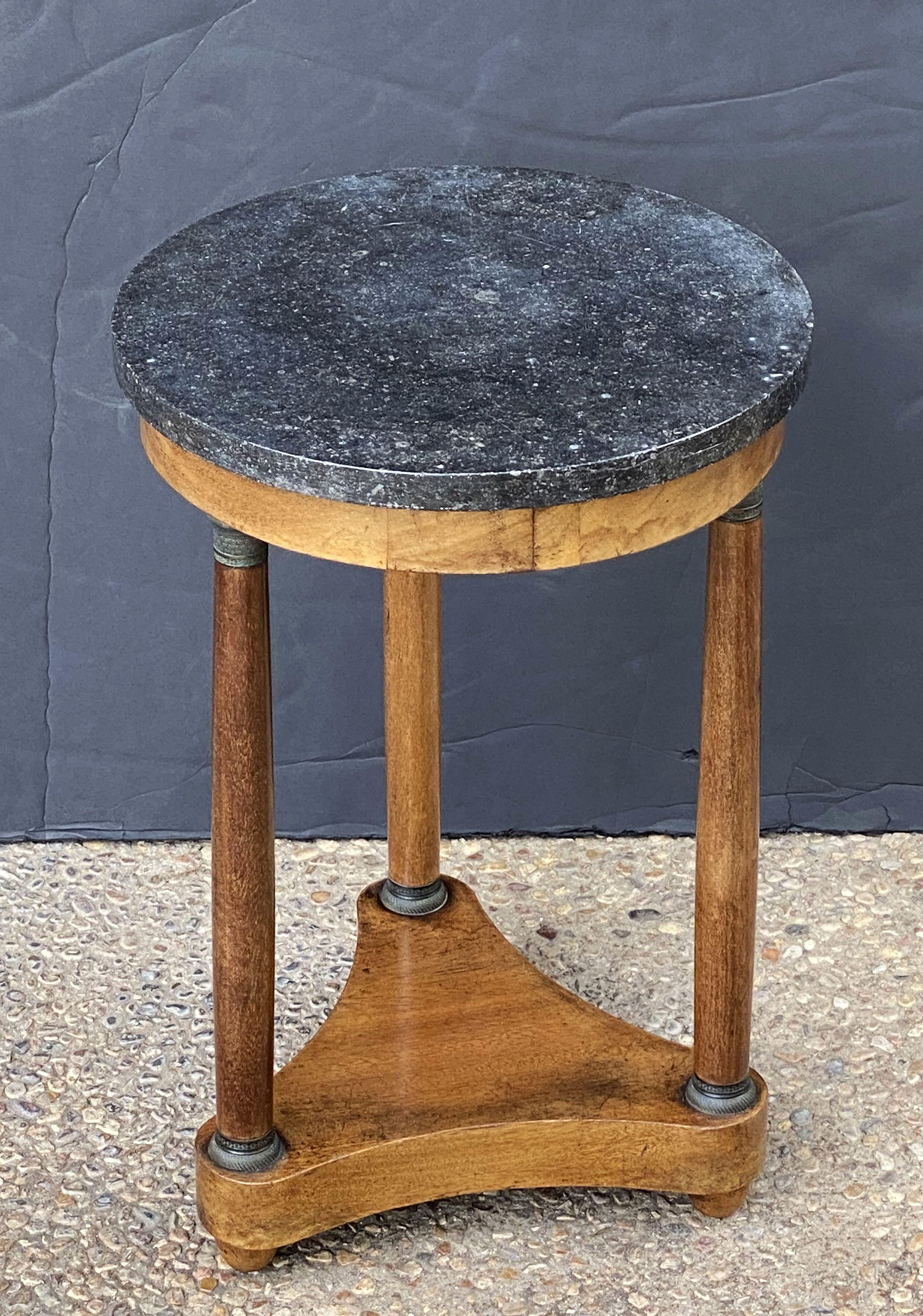 19th Century French Marble-Top Table or Guéridon in the Empire Style