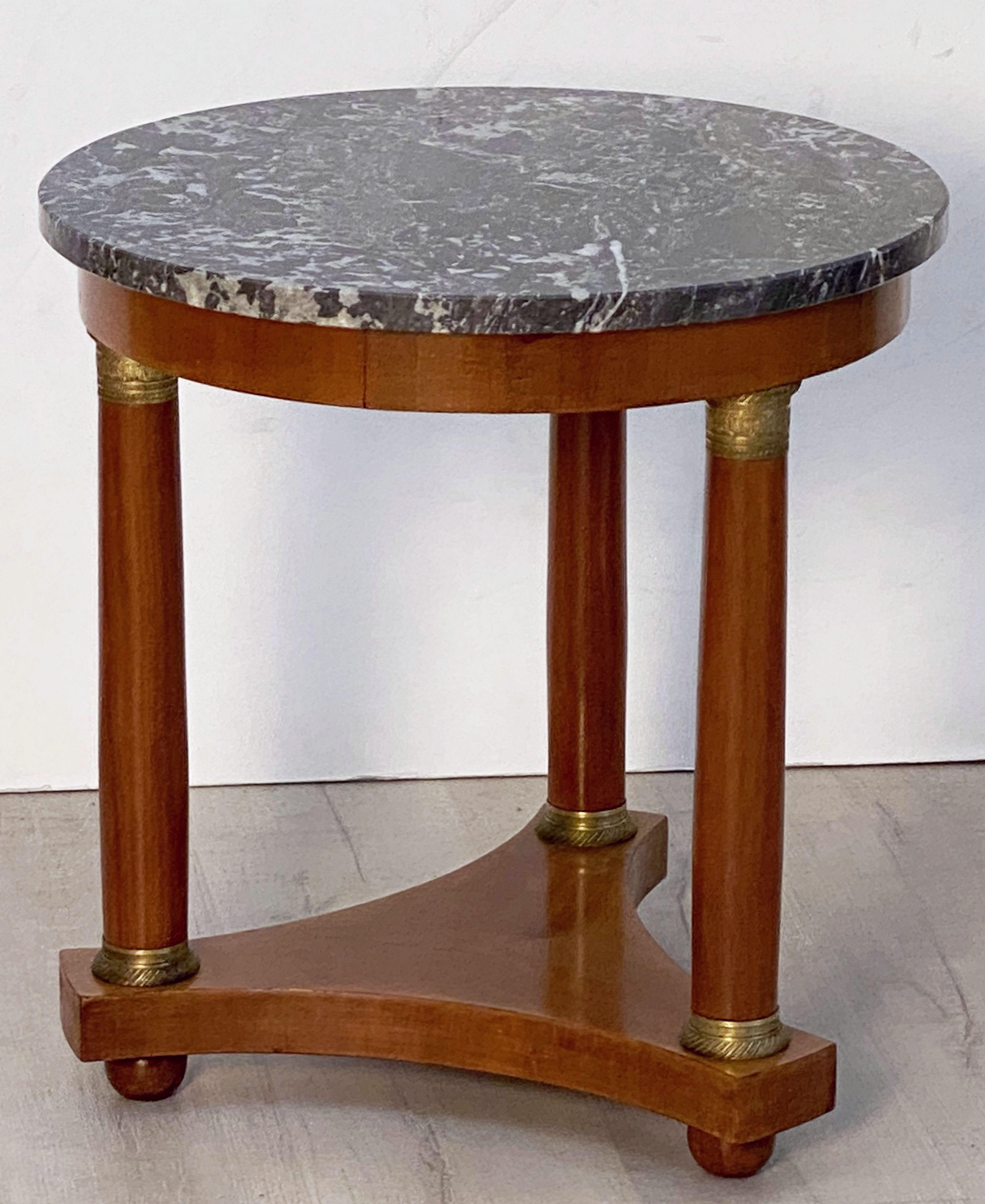 French Marble-Top Table or Guéridon in the Empire Style 4