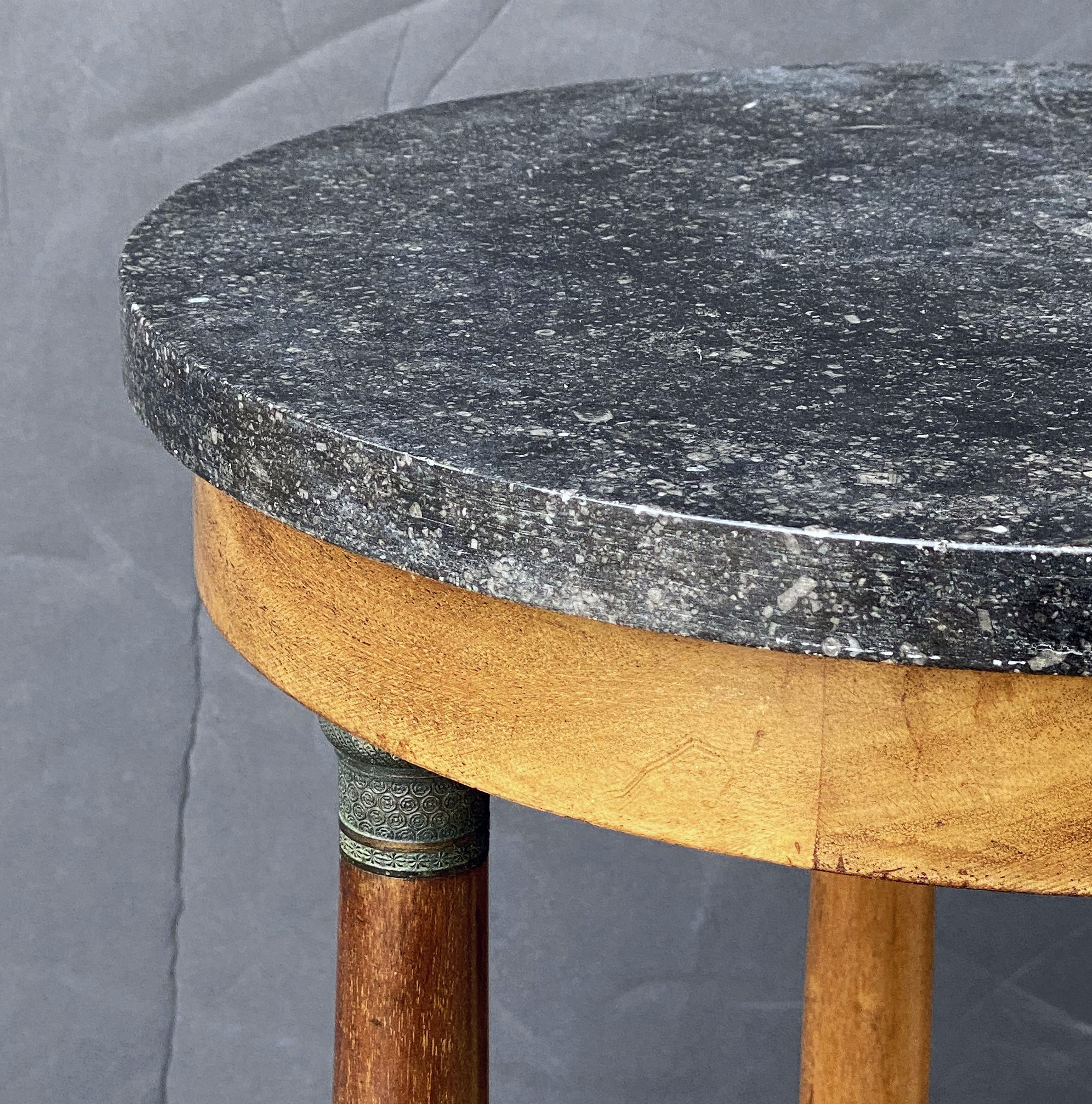 French Marble-Top Table or Guéridon in the Empire Style 4