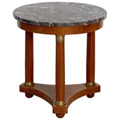 French Marble-Top Table or Guéridon in the Empire Style
