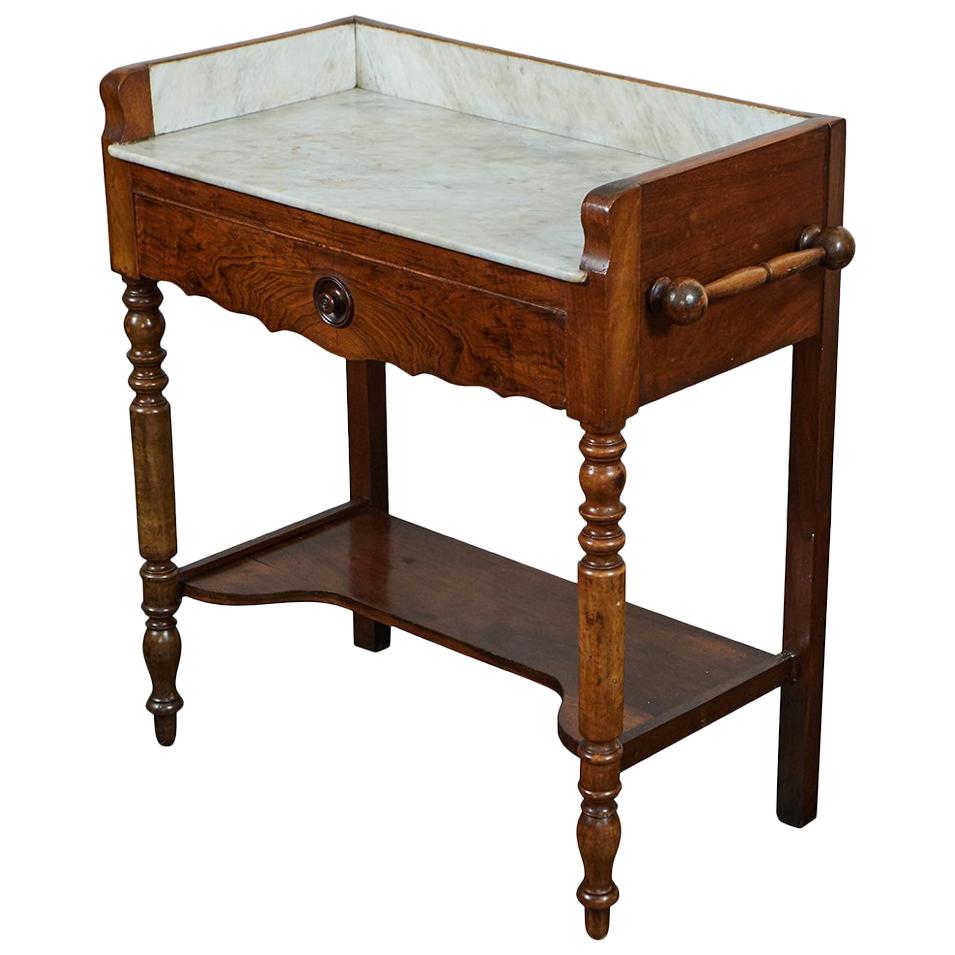 French Marble-Top Washstand or Bar