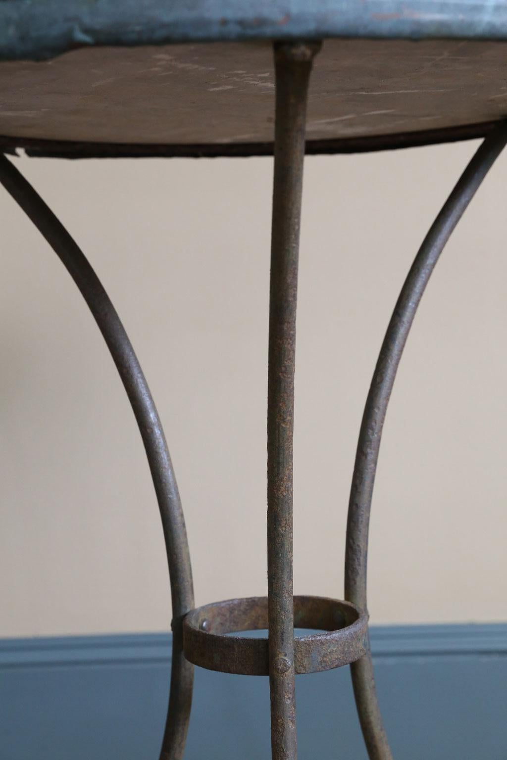 French Marble-Topped Bistro Table 4