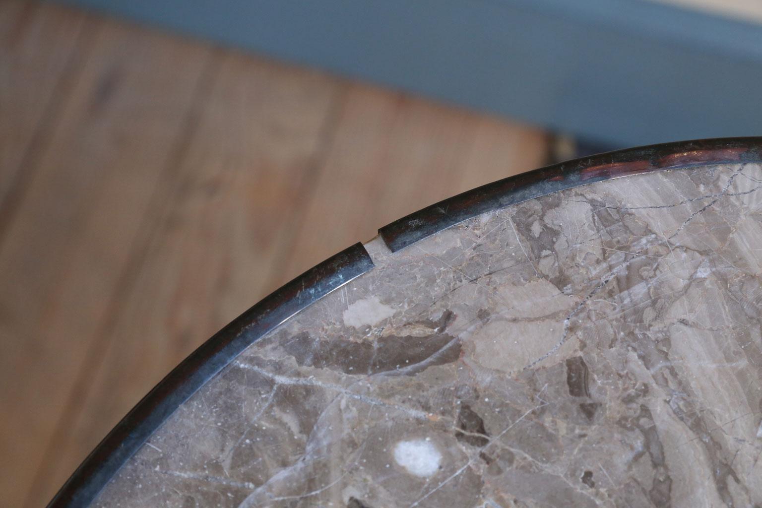 French Marble-Topped Bistro Table 2