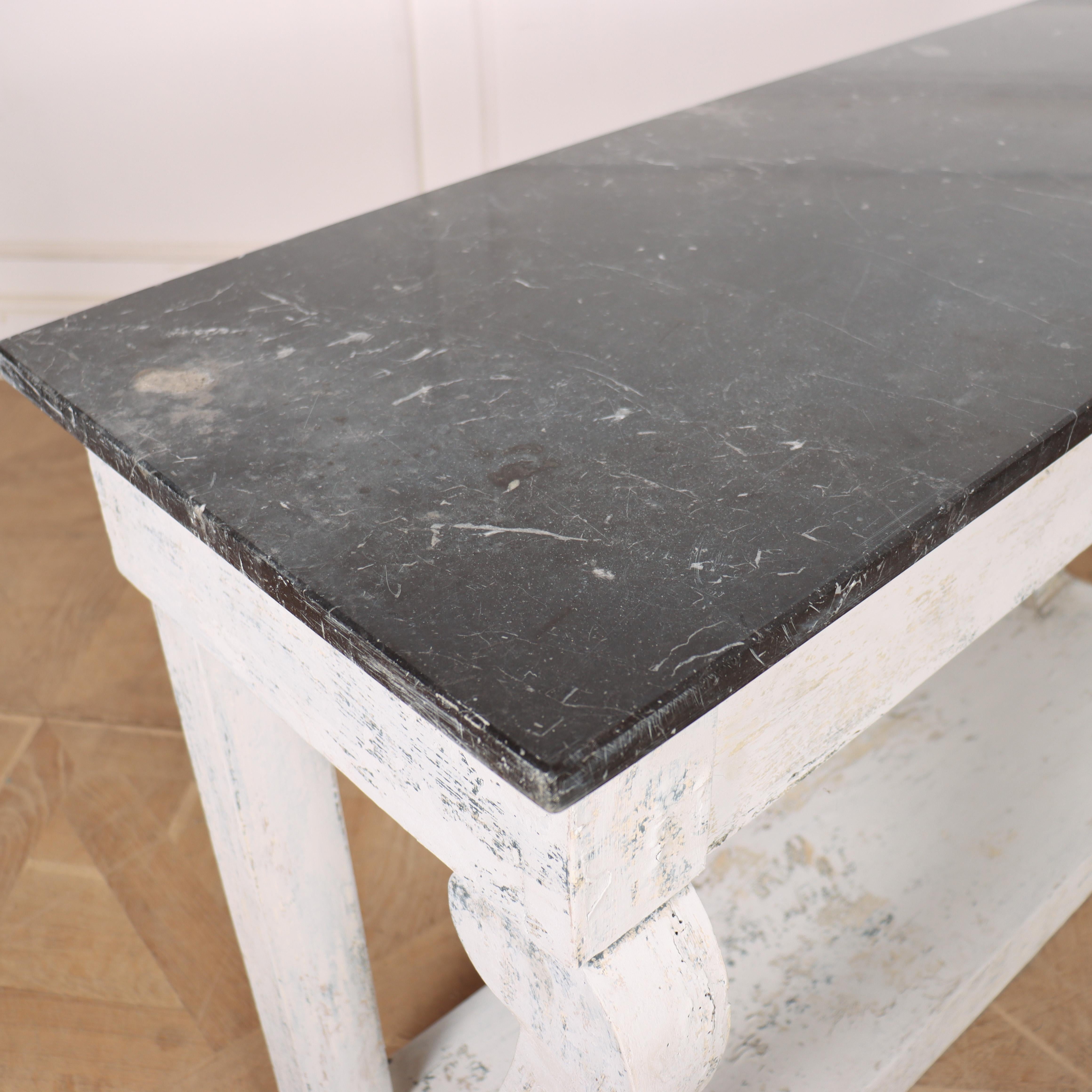 French Marble Topped Console Table For Sale 6