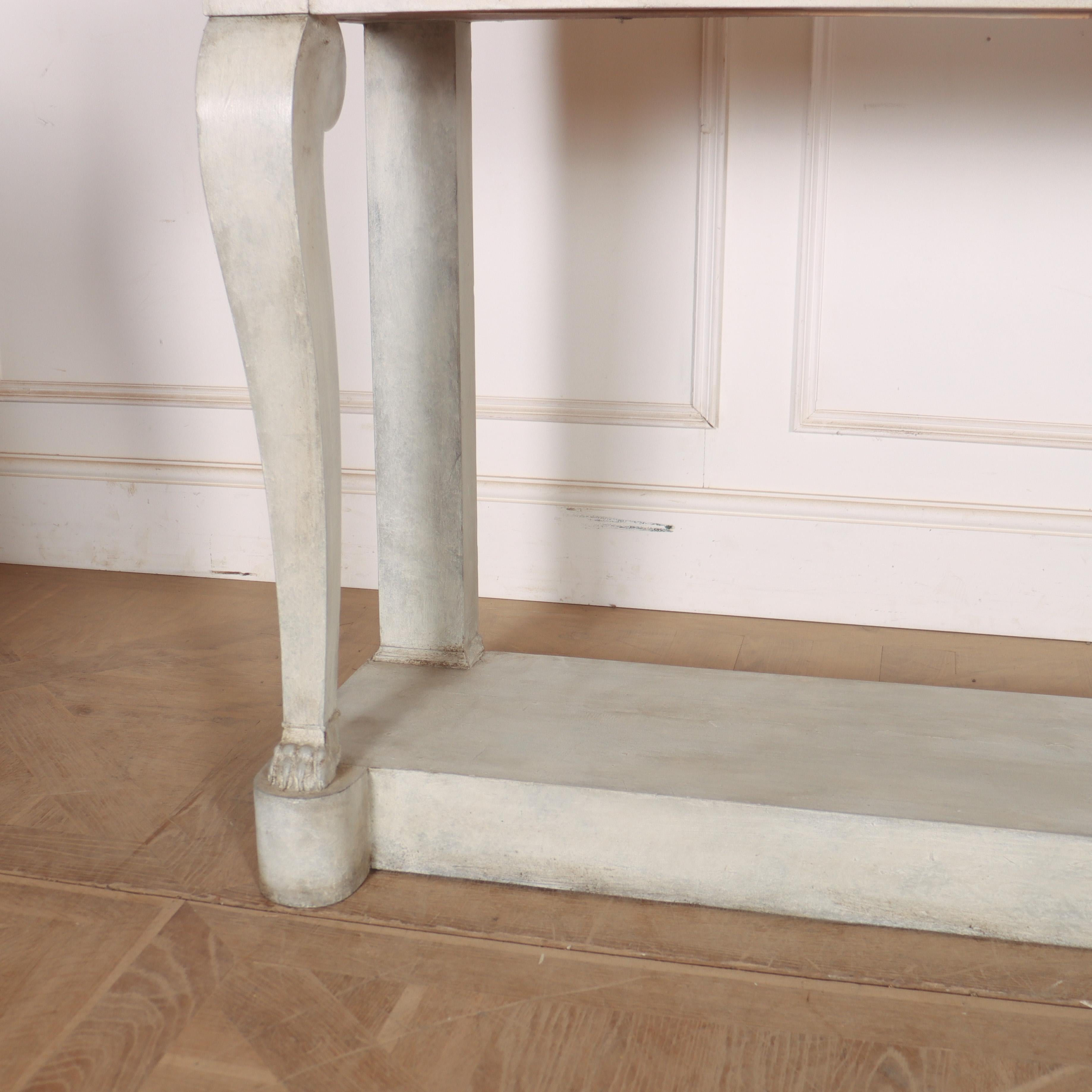 French Marble Topped Console Table In Good Condition For Sale In Leamington Spa, Warwickshire