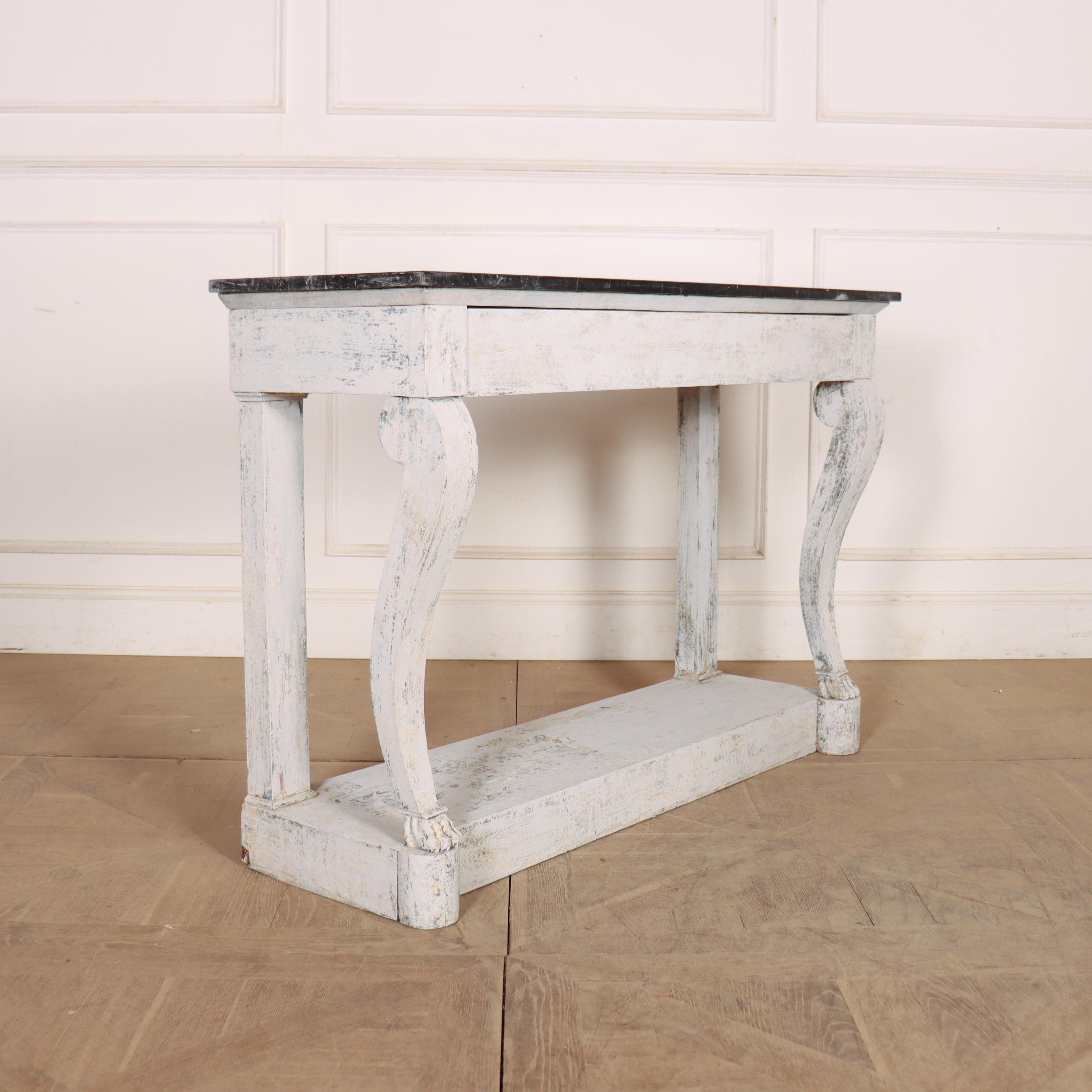 French Marble Topped Console Table For Sale 2