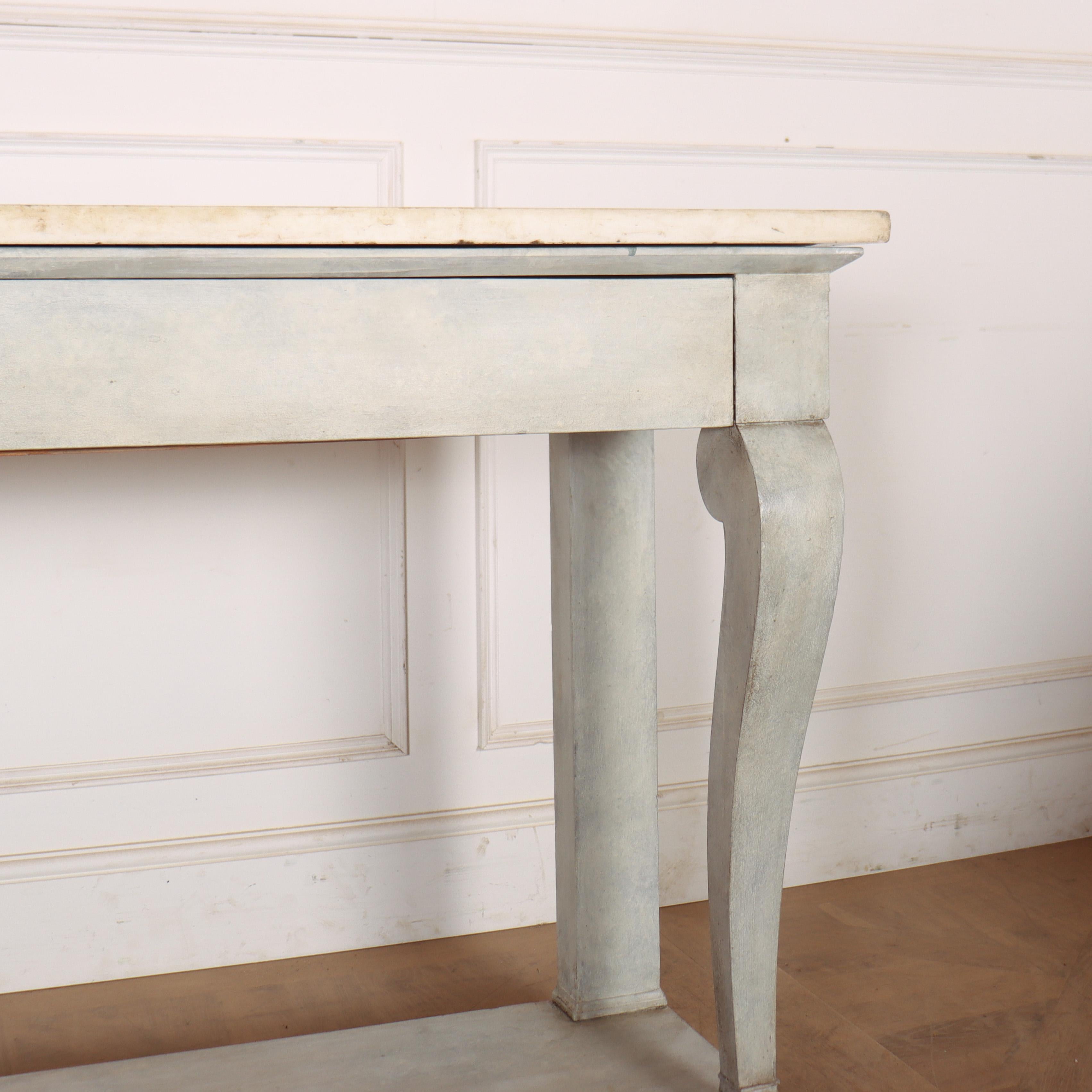 French Marble Topped Console Table For Sale 1