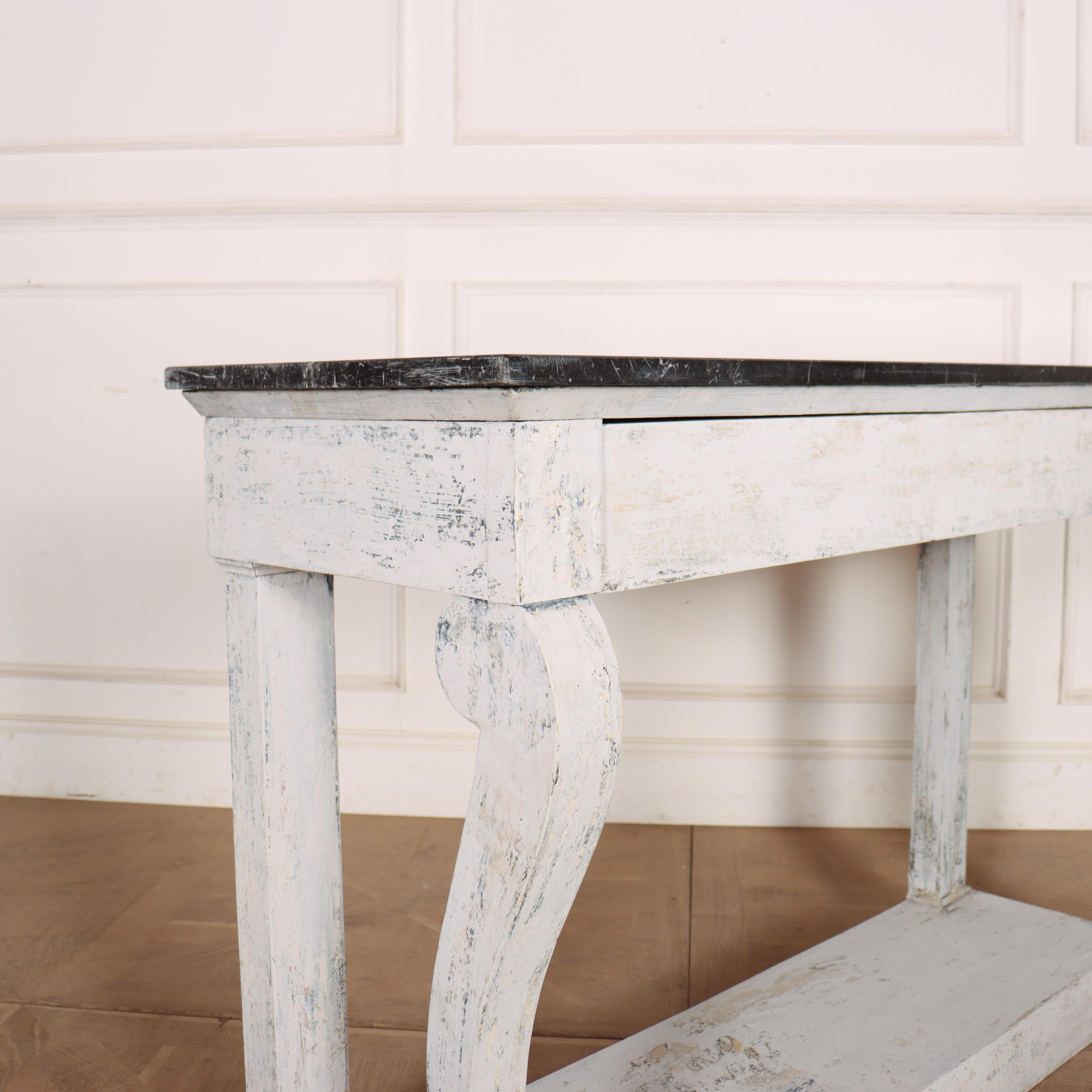 French Marble Topped Console Table For Sale 3