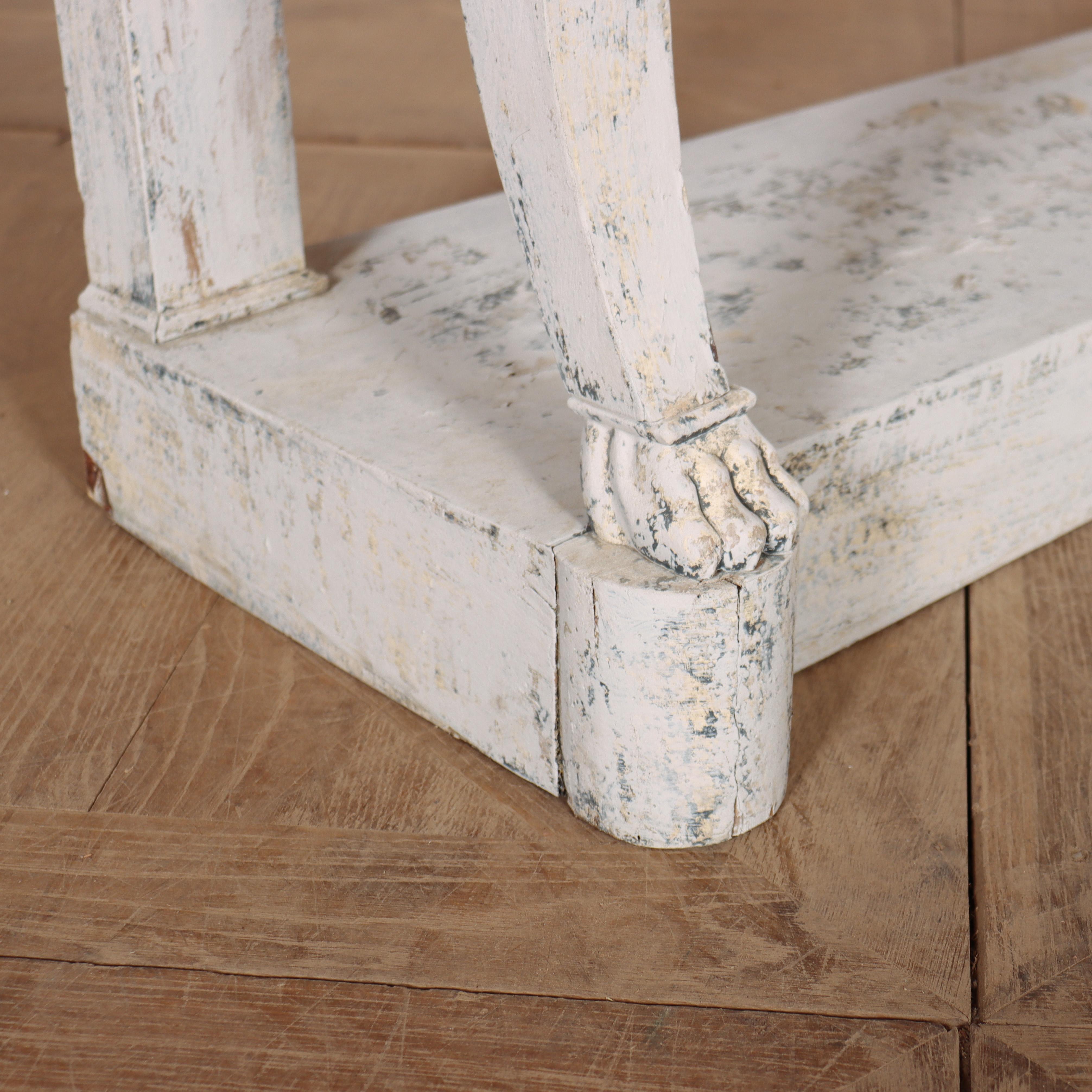 French Marble Topped Console Table For Sale 4