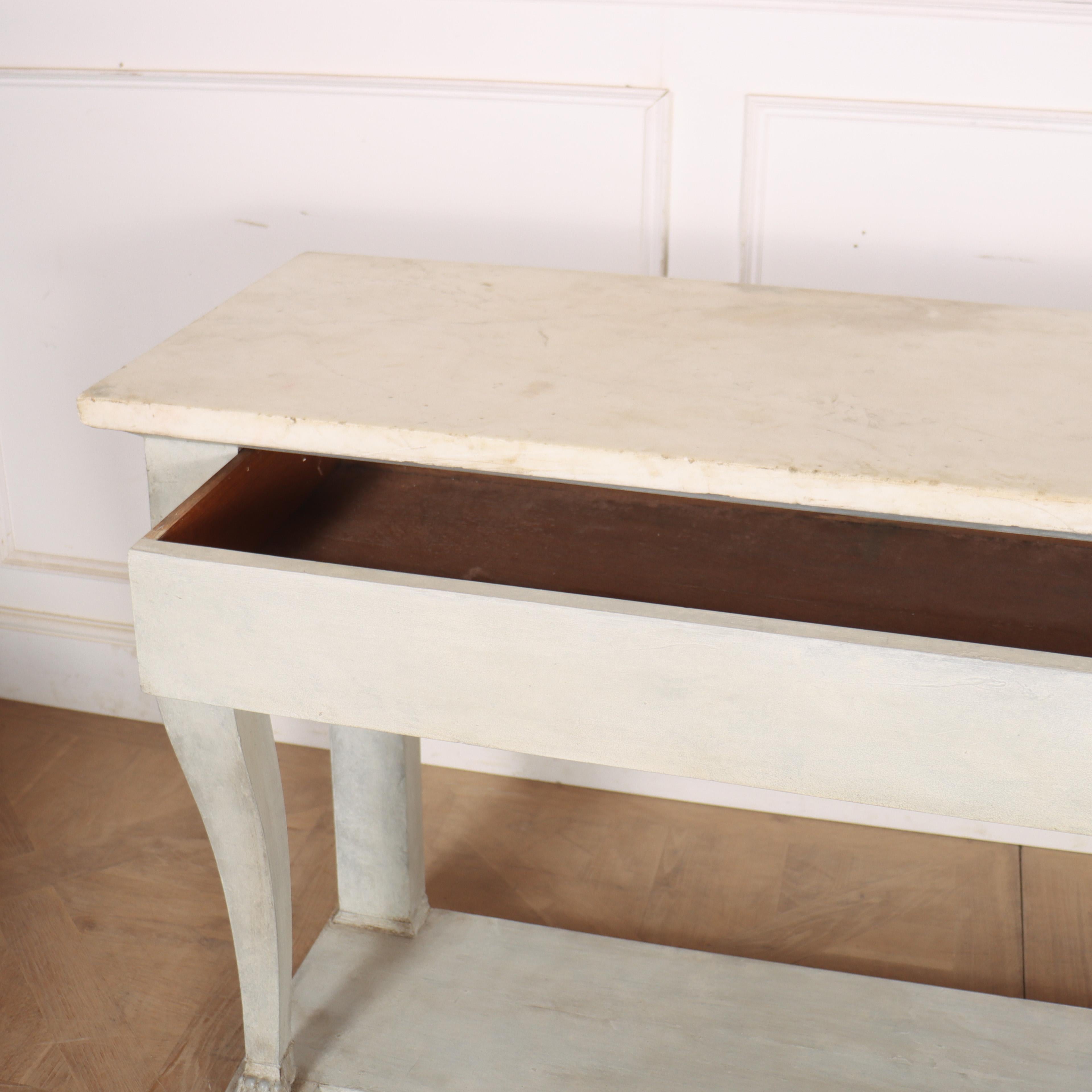 French Marble Topped Console Table For Sale 3