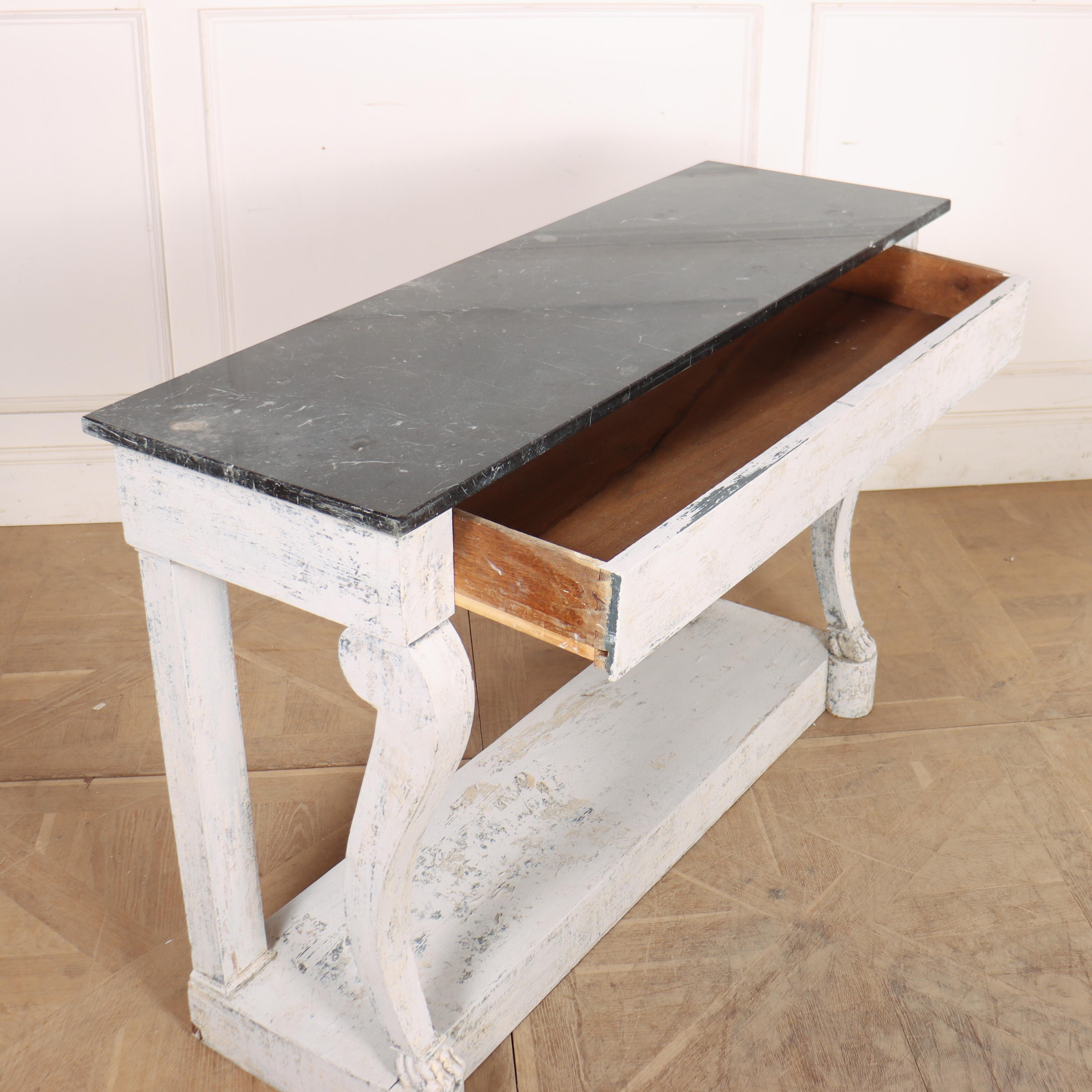 French Marble Topped Console Table For Sale 5