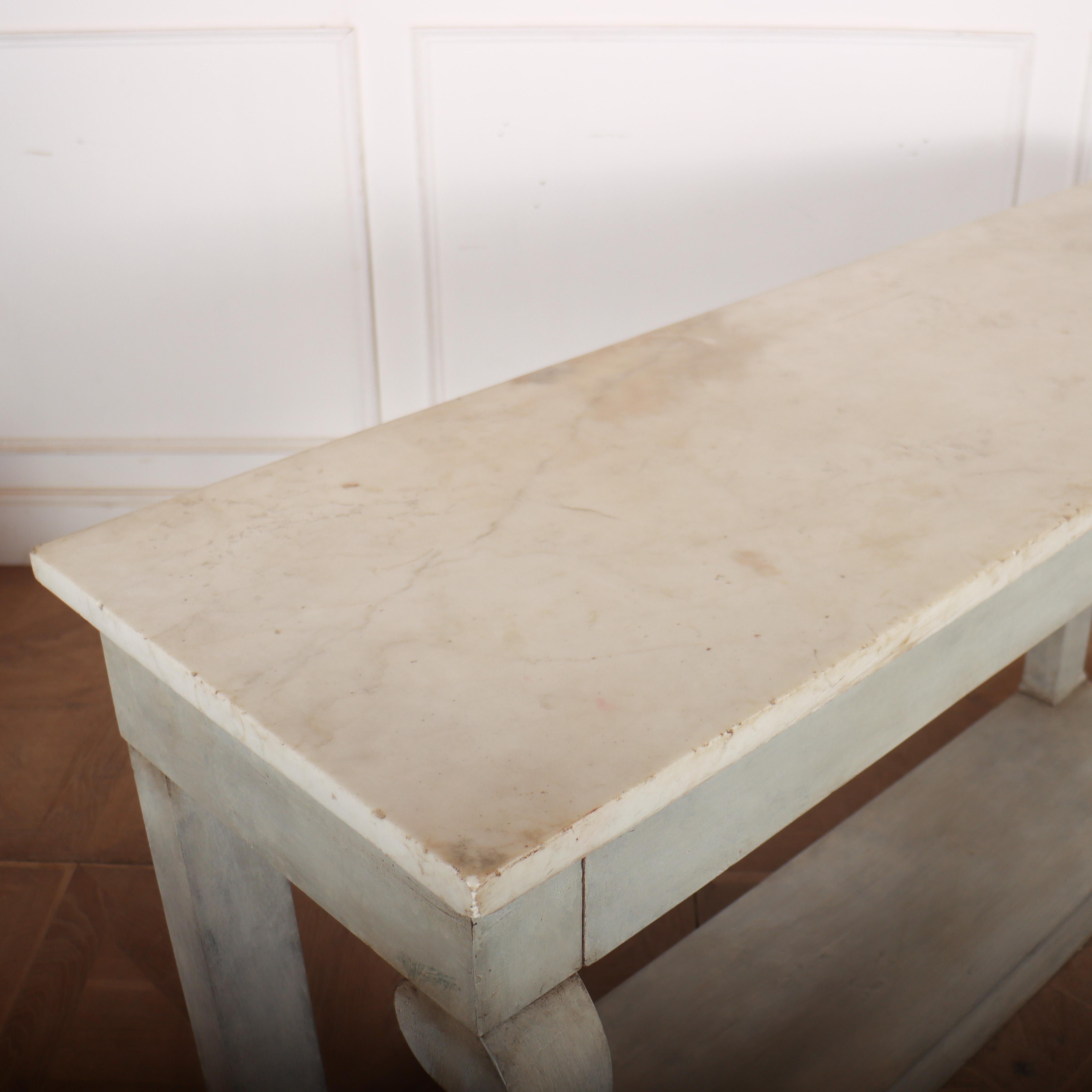 French Marble Topped Console Table For Sale 4