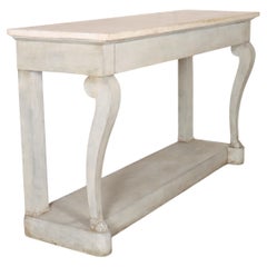 Antique French Marble Topped Console Table