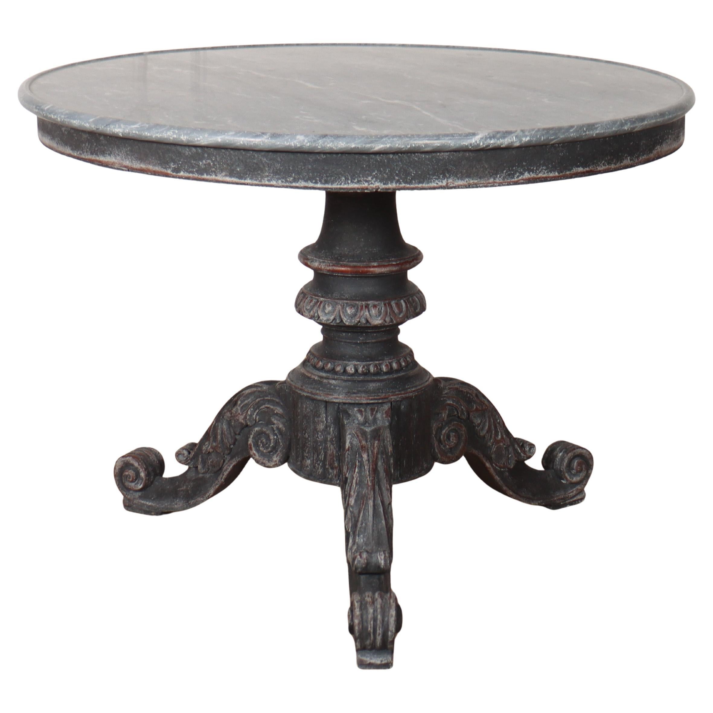 French Marble Topped Gueridon