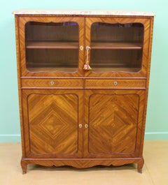 French Marble Topped Kingwood Side Cabinet