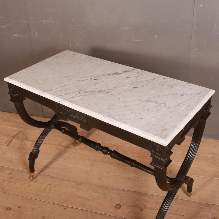 French Marble Topped Lamp Table 1